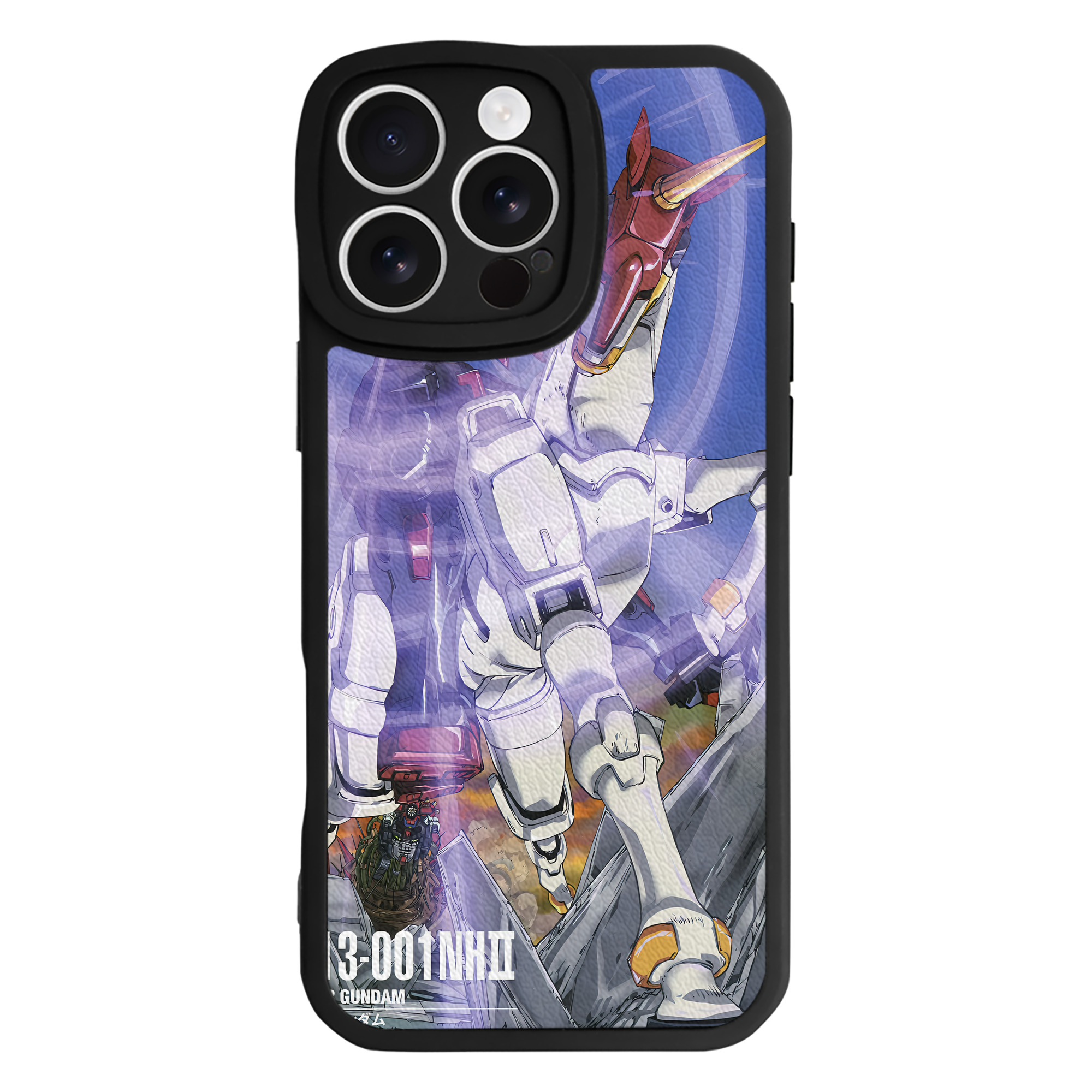 （画像用） 機動戦士ガンダム Mobile Suit Gundam 【iPhone 16シリーズ対応】シリコンスマホケース（レザー調） 材質：シリコン